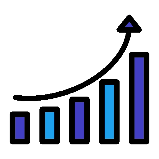 Profit graph illustrating competitive advantages of custom software solutions